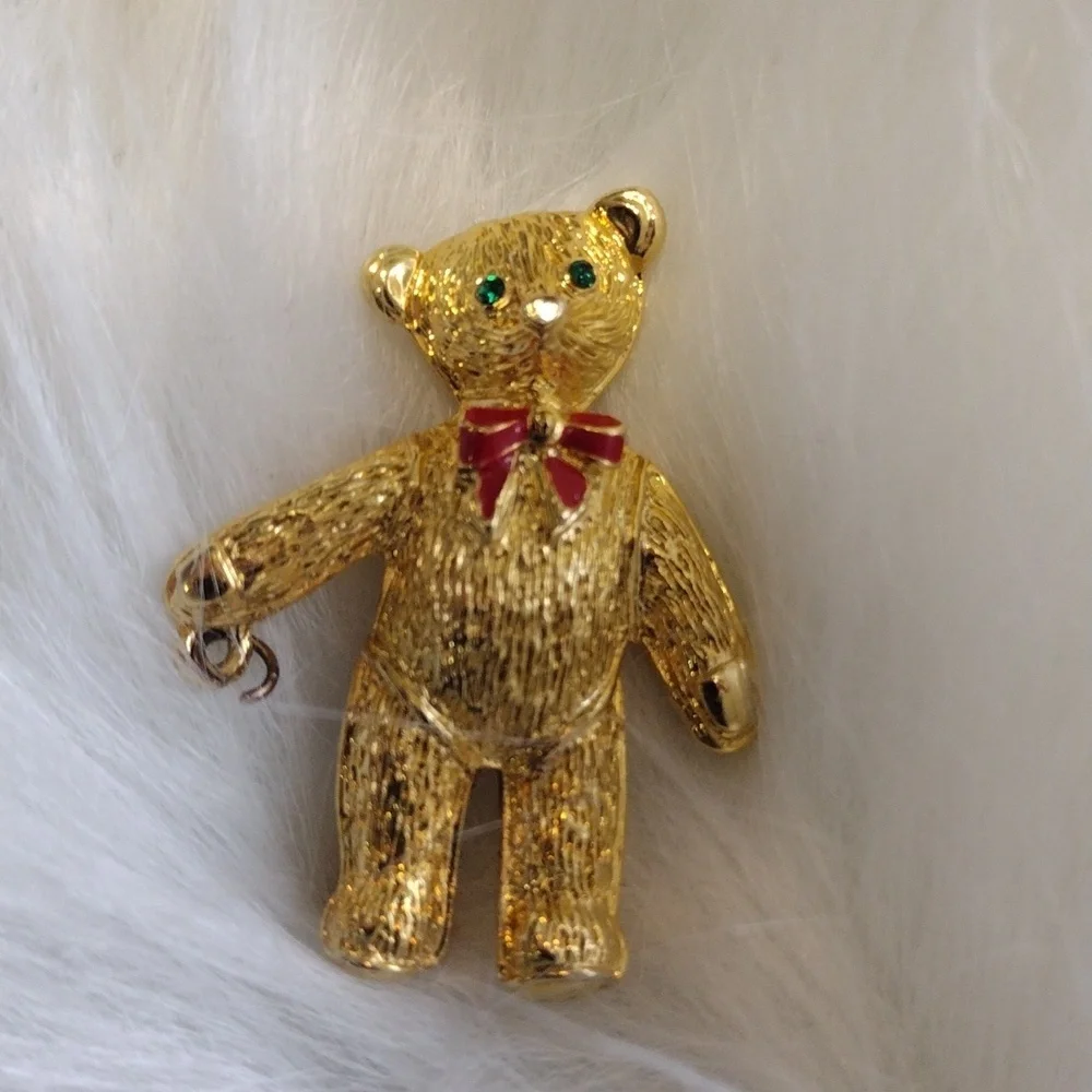 3 Teddy Bear Christmas Pins